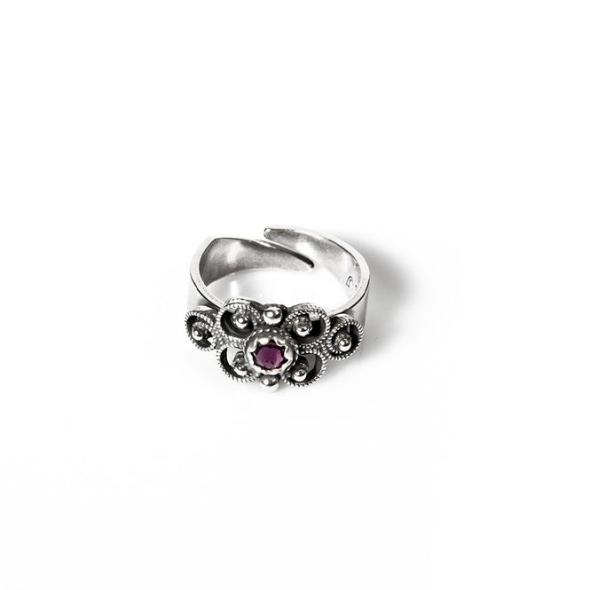 Hovedbilde 550764 - Ring filigran med lilla sten Jubileum