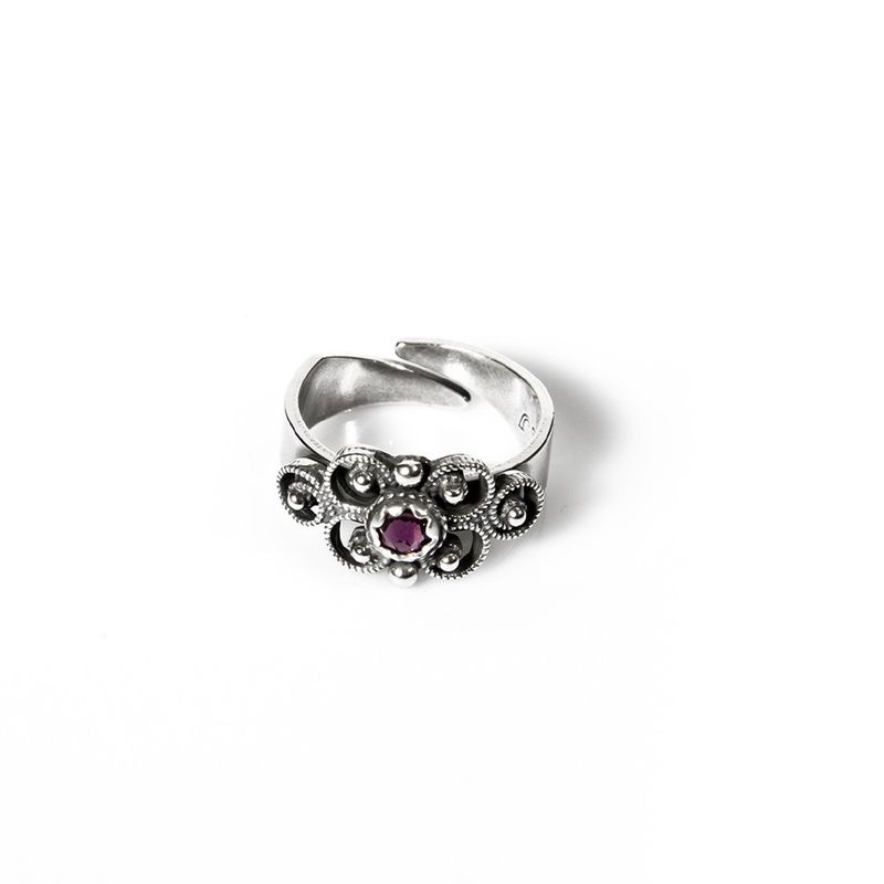 550764 - Ring filigran med lilla sten Jubileum